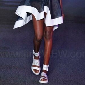 Nicholas Kirkwood x Peter Pilotto Made in Italy Patent Leather Laser-Cut Sandals